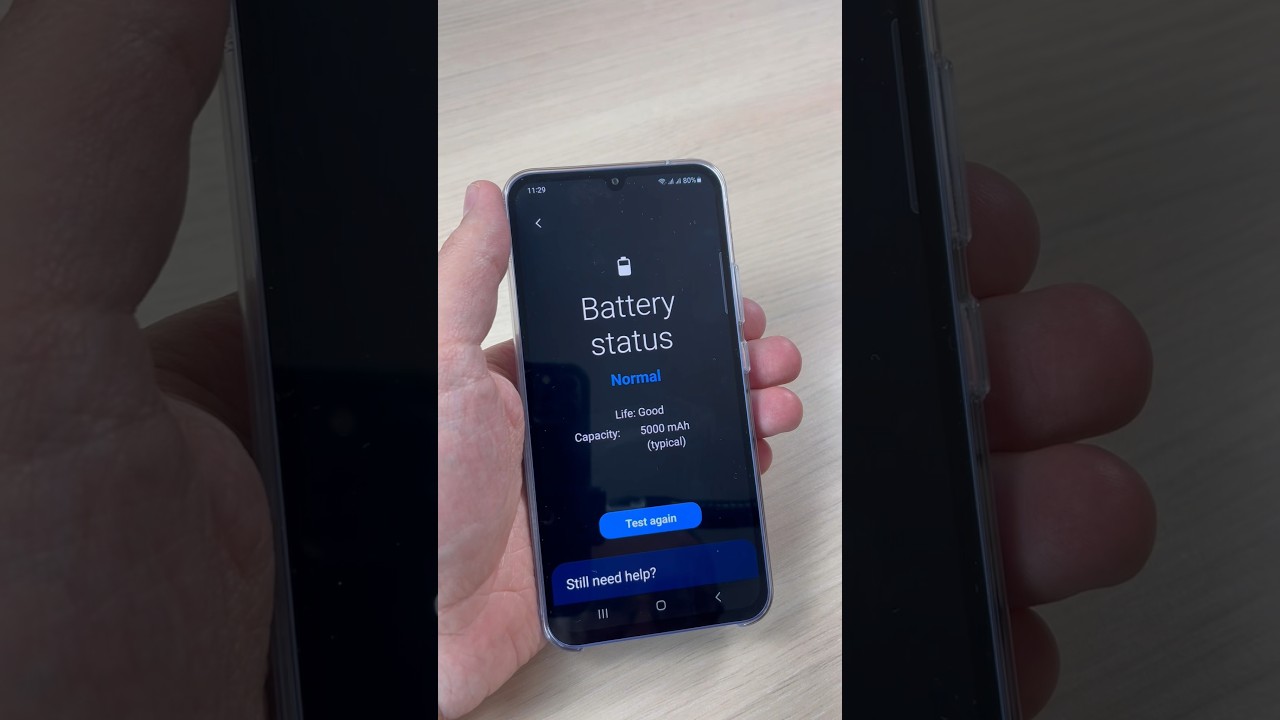 Video Thumbnail: How do I check battery health on Samsung phones? #samsung #samsunggalaxy #shorts #batterylife