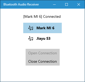 Bluetooth audio prima