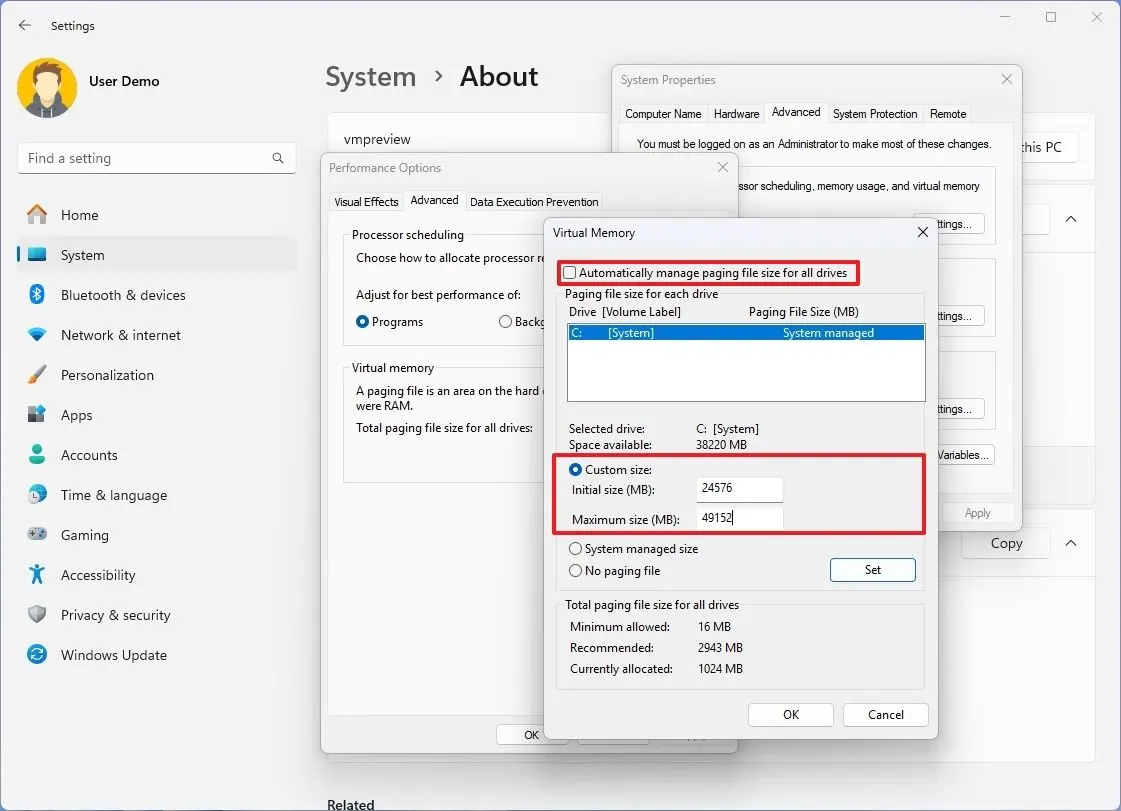 windows 11 virtuelna memorija