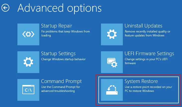 System Restore