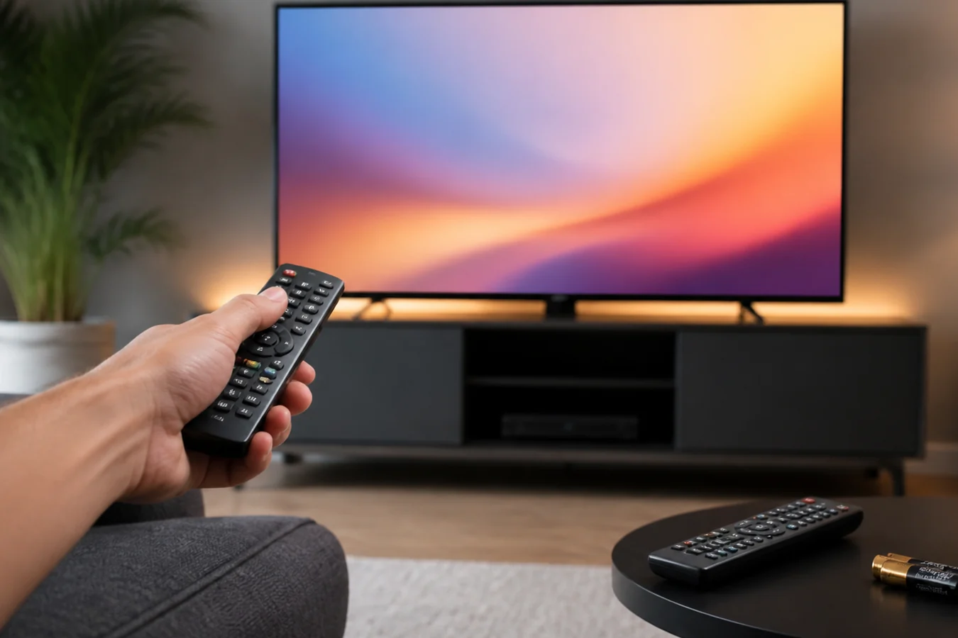 Univerzalni daljinski upravljač usmjeren prema televizoru