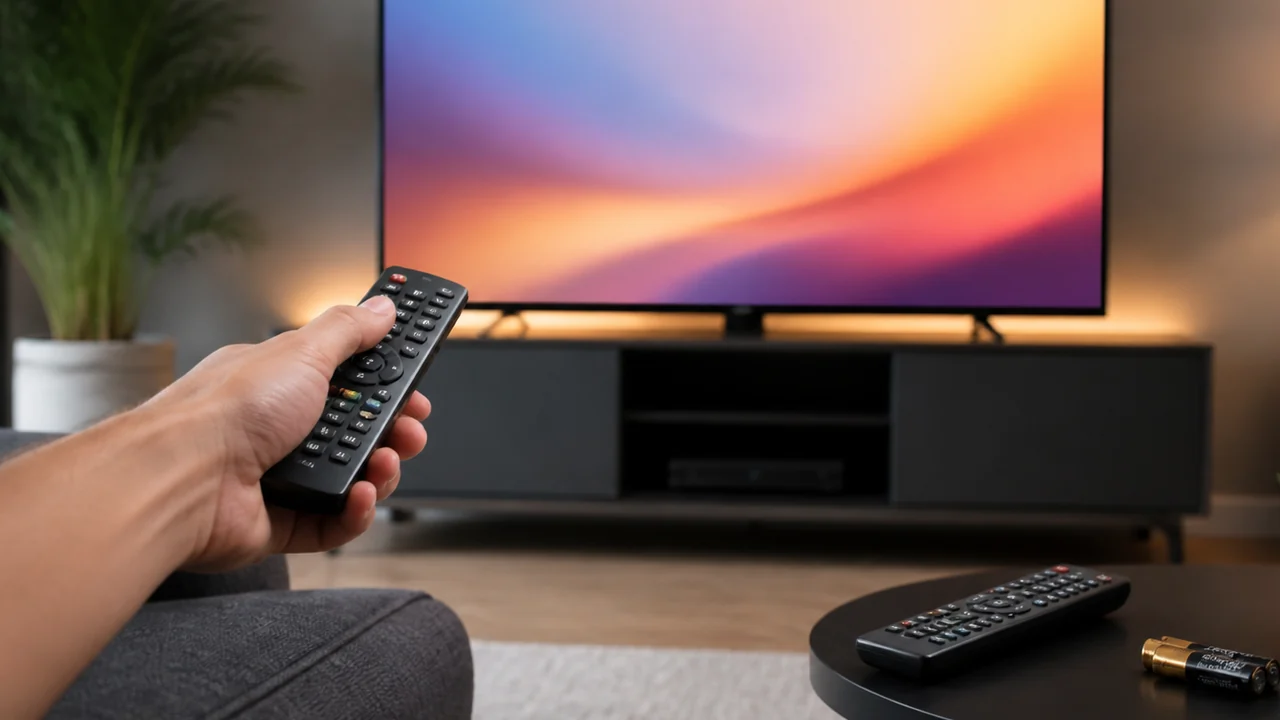 Univerzalni daljinski upravljač usmjeren prema televizoru